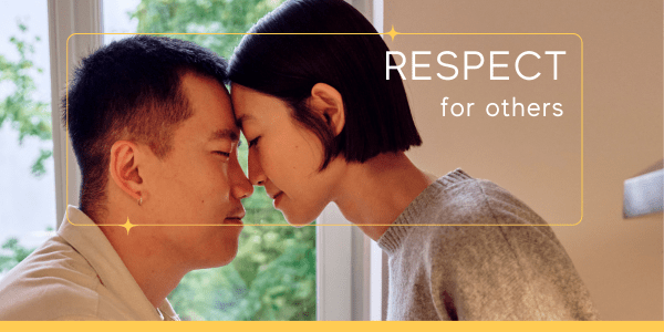Middle-aged couple touching foreheads with soft expressions, symbolizing connection, empathy, and the use of validation as a technique for emotional regulation during a difficult conversation.